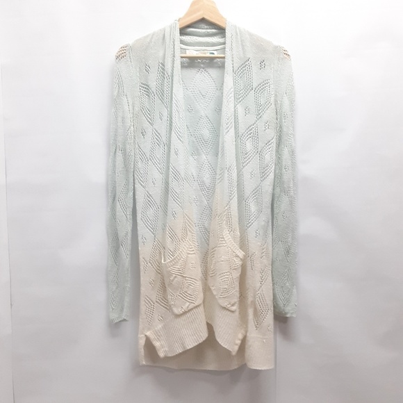 sparrow Sweaters - Sparrow/Anthro Teal "sky ciel" ombre cardigan